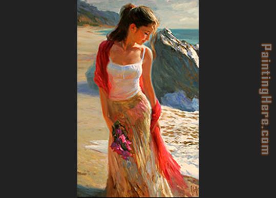 girl with bougainvillea